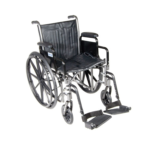 Wheelchair Econ Rem Full Arms 20 w/ELR Dual Axle