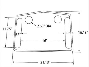 Walker Tray w/ Grip Mat Gray - Gray