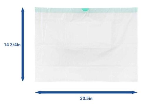 Carebag Commode Pail Liners (20-1/2x15-3/4 ) 16 oz. Bx/20