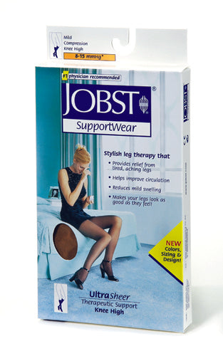 Jobst  Ultrasheer 8-15 Knee-Hi Silky Beige 4? - 6? Shoe size