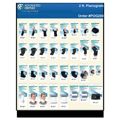 Planogram  Orthopedic Braces & Supports  2' w/53 Facings